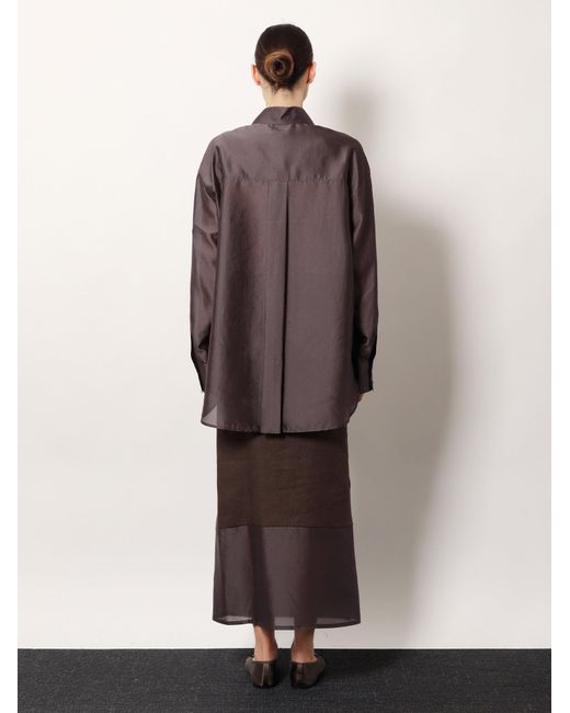 R2W Brown Amora Organza Shirt