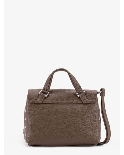 Zanellato Brown Postina Baby Leather Crossbody Bag