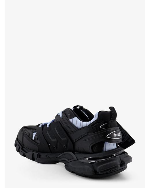 Balenciaga Black Track Shirt Polyurethane Sneakers With Side Logo for men