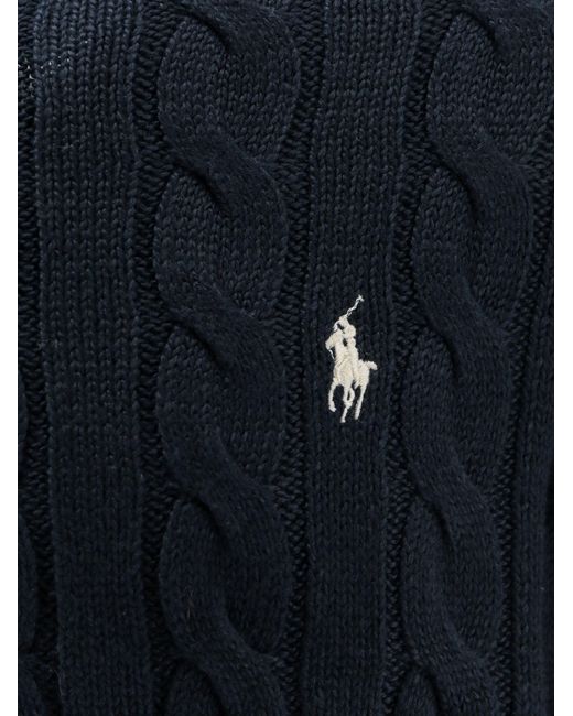 Polo Ralph Lauren Blue Cotton Sweater With Cable Knit for men