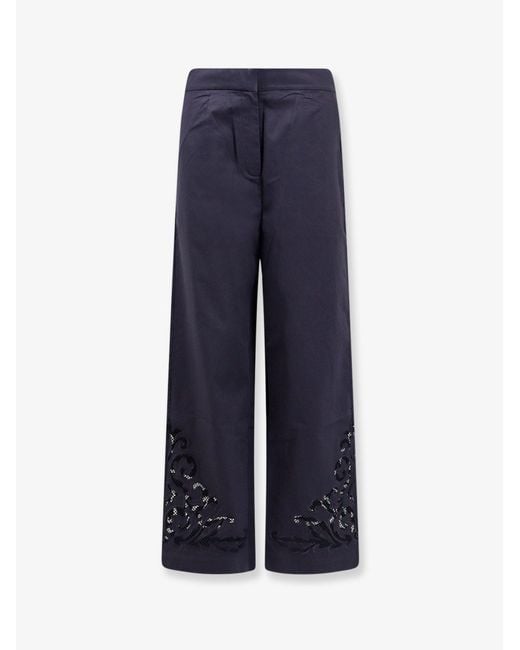 Scarlett Poppies Blue Vemoza Cotton Trousers
