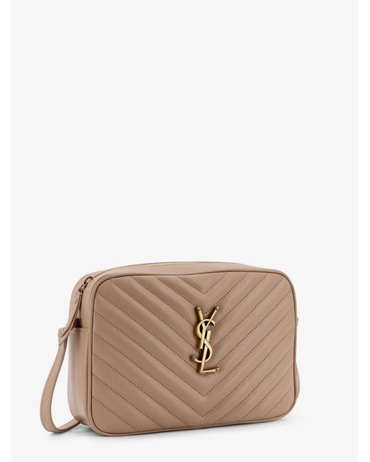 Saint Laurent Brown Quilted Leather Lou Camera Bag