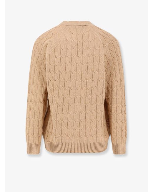 Amaranto Natural Wool And Cashmere Cardigan for men