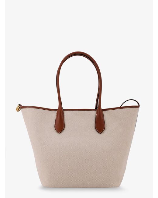 Polo Ralph Lauren White Canvas Shoulder Bag With Front Logo Patch