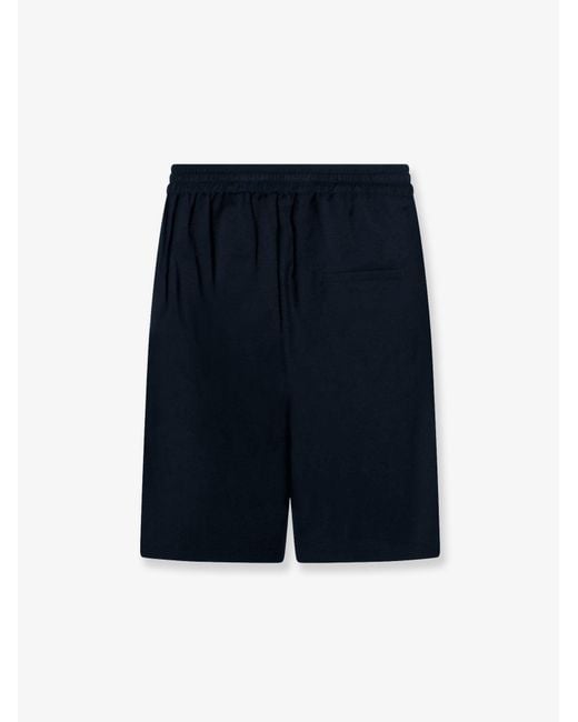 Seven Gauge Blue Light Wool Shorts for men