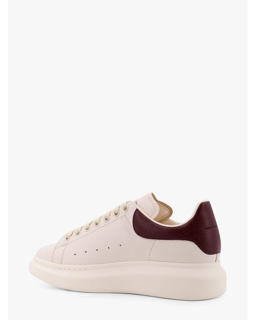 Oversize Leather Sneakers With Back Contrasting Patch-Uomo di Alexander McQueen in Pink da Uomo