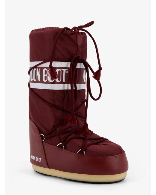 Moon Boot Red Icon Nylon Boots