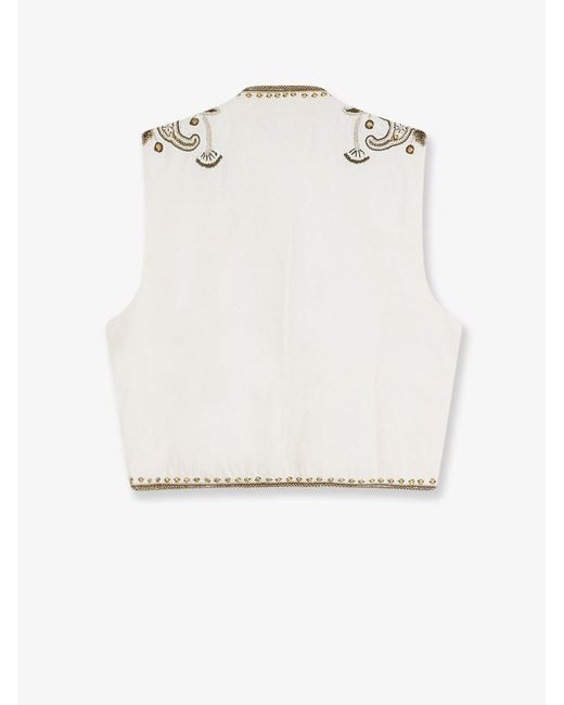 Scarlett Poppies White Wolvrine Cotton Vest