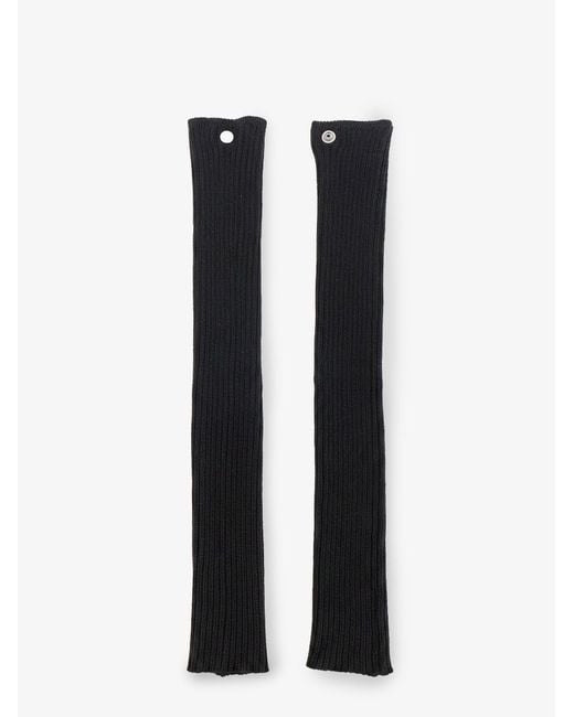 Rick Owens Black Wool Gloves