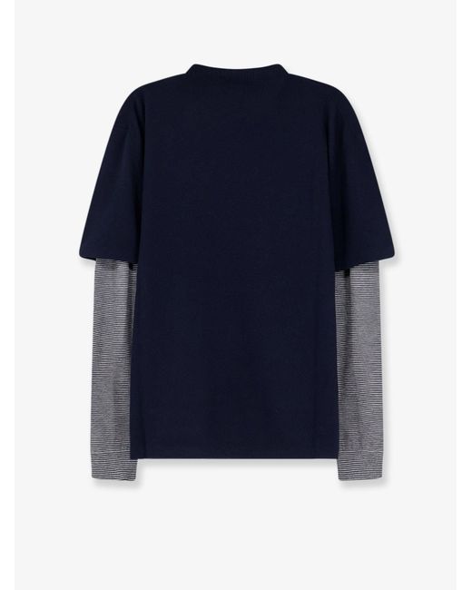 Miu Miu Blue Blend Of Virgin Wool, Cashmere And Silk Sweater