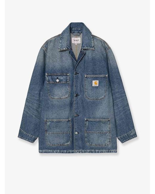 Carhartt Blue Aden Chore Coat 'Bradenton' Denim Jacket for men