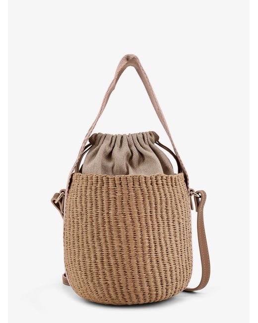 Chloé Natural Woody Raffia Bucket Bag