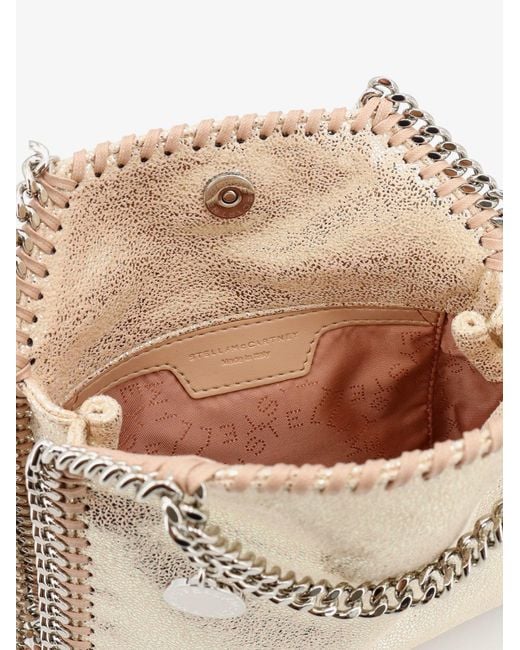 Stella McCartney Natural Falabella Tiny Shiny Shaggy Deer Crossbody Bag