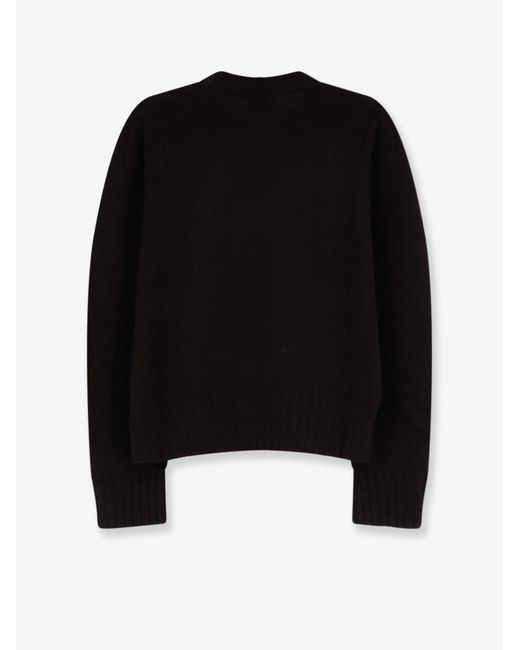 Alysi Black Merino Wool And Cashmere Blend Sweater