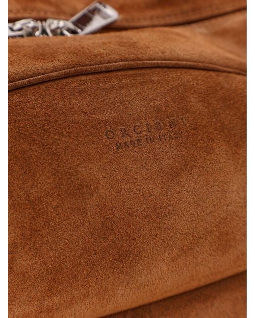 Orciani Brown Jones Suede Travel Bag for men