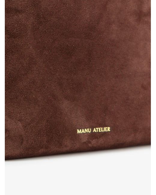 MANU Atelier Brown Fidéle Suede Crossbody Bag