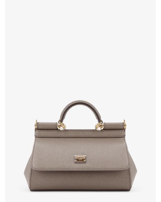 Dolce & Gabbana Natural Sicily Small Leather Shoulder Bag