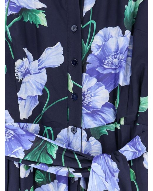 Lavi Blue Spritz Cotton Chemisier Dress