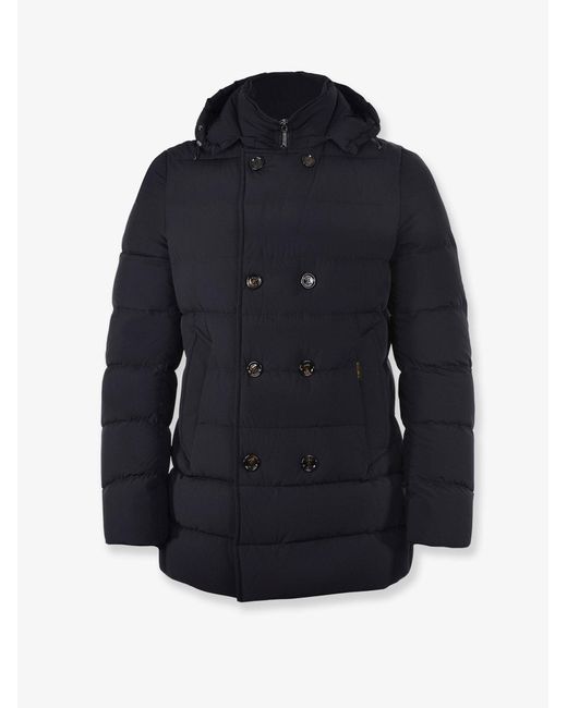 Moorer Blue Florio-Kn Padded And Quilted Nylon for men