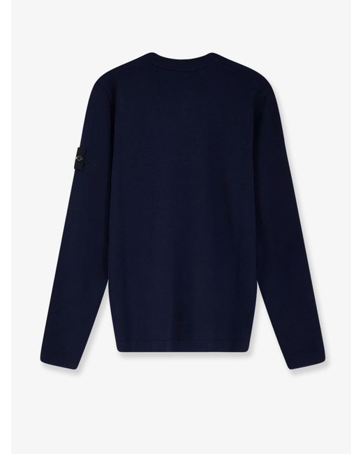 Stone Island Blue Organic Cotton Sweater for men