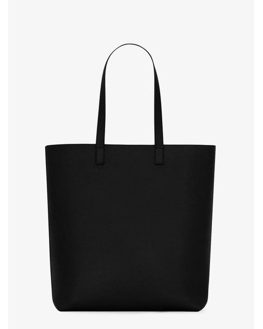 Saint Laurent Black North/South Leather Tote Bag for men
