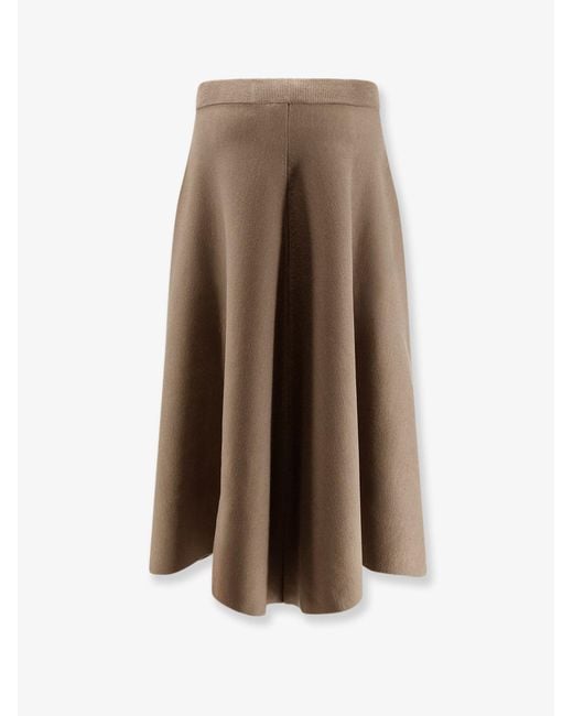 Nude Natural Knitted Long Skirt