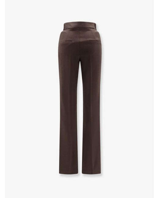 ACTUALEE Brown Rayon Blend Trousers