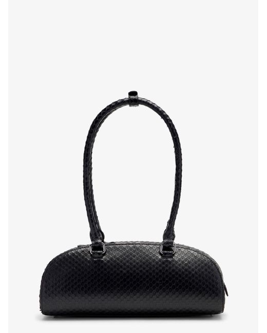 DIESEL Black 1Dr Python Effect Leather Shoulder Bag