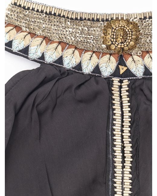 Mes Demoiselles Black Long Draped Viscose Yanis Dress