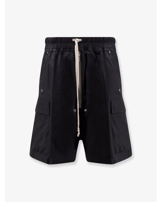 Rick Owens Blue Organic Cotton Shorts for men