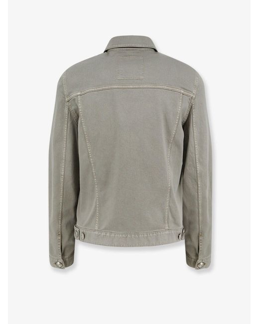 Brunello Cucinelli Gray Denim Jacket for men
