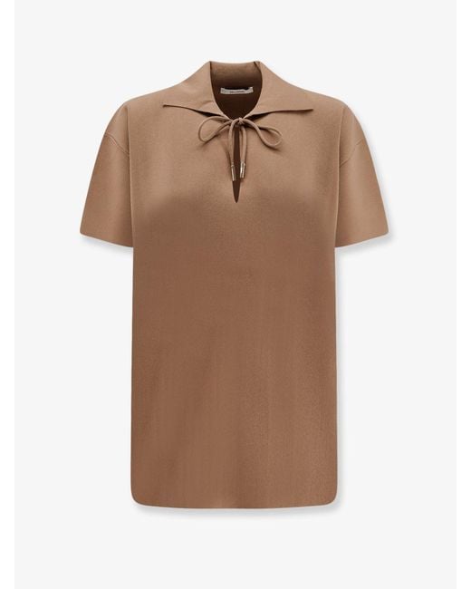 Max Mara Brown T-Shirts And Polos Viscosa Poliammide