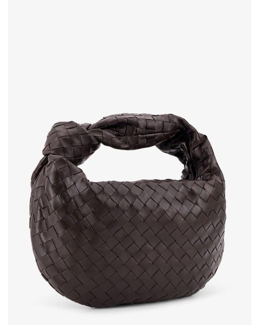 Bottega Veneta Black Jodie Small Leather Handbag With Intrecciato Motif