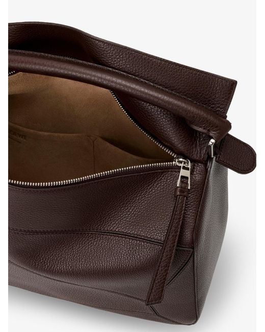 Loewe Brown Puzzle Bag Leather Shoulder Bag for men