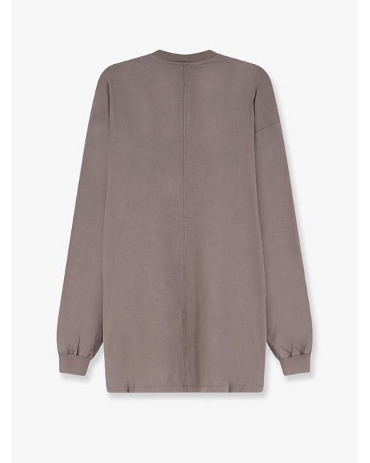 Rick Owens Gray Cotton T-Shirt for men