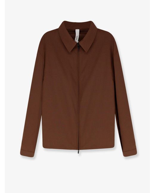 Hevò Brown Verdemare Wool Blend Jacket for men