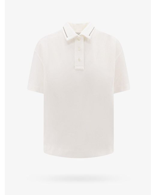 Brunello Cucinelli White Polo Shirt