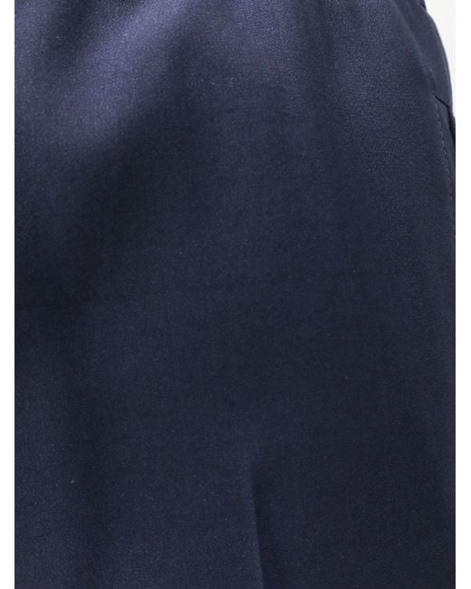 Corneliani Blue Virgin Wool And Silk Trousers for men
