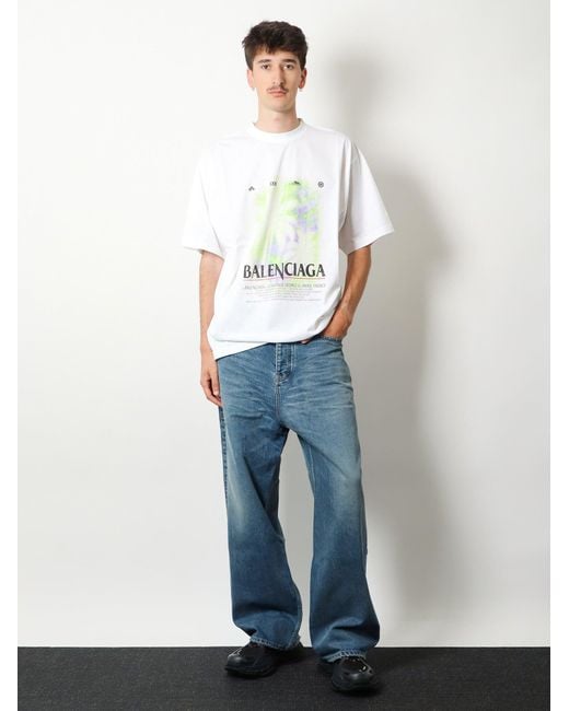 Balenciaga White The Window Cotton T-Shirt for men