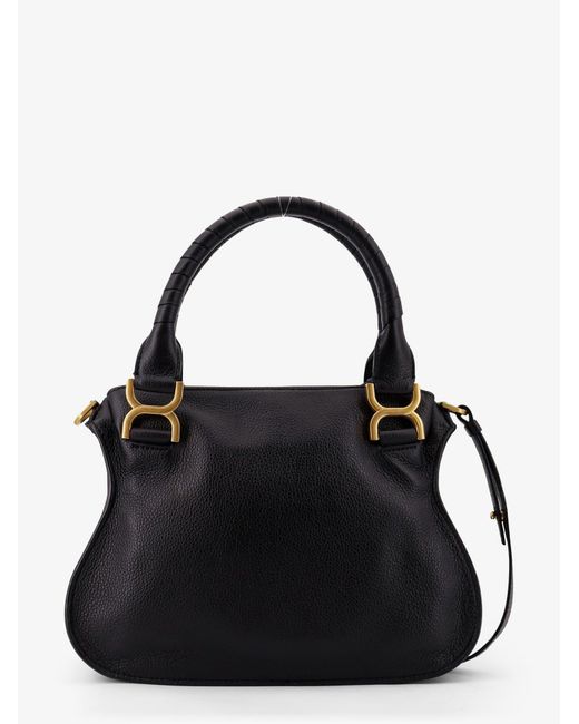 Chloé Black Marcie Small Leather Shoulder Bag
