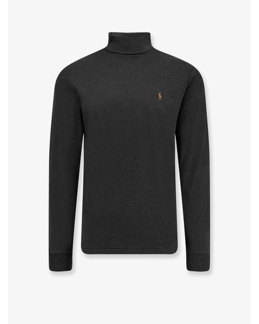Polo Ralph Lauren Black Cotton Turtleneck for men