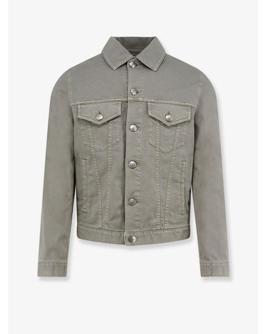 Brunello Cucinelli Gray Denim Jacket for men