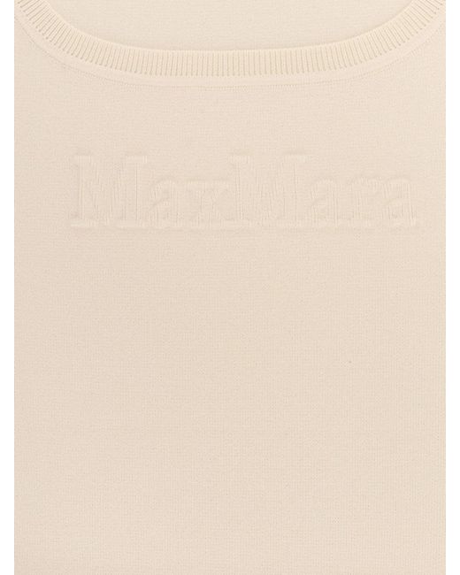 Max Mara White Pentola Viscose Top