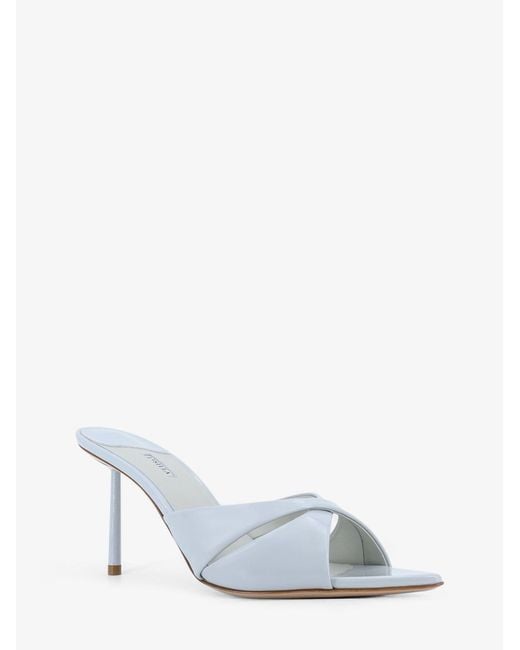 Le Silla White Shirley Patent Leather Sandals