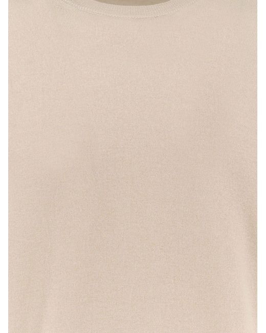 Alpha Studio White Silk And Cashmere Sweater for men