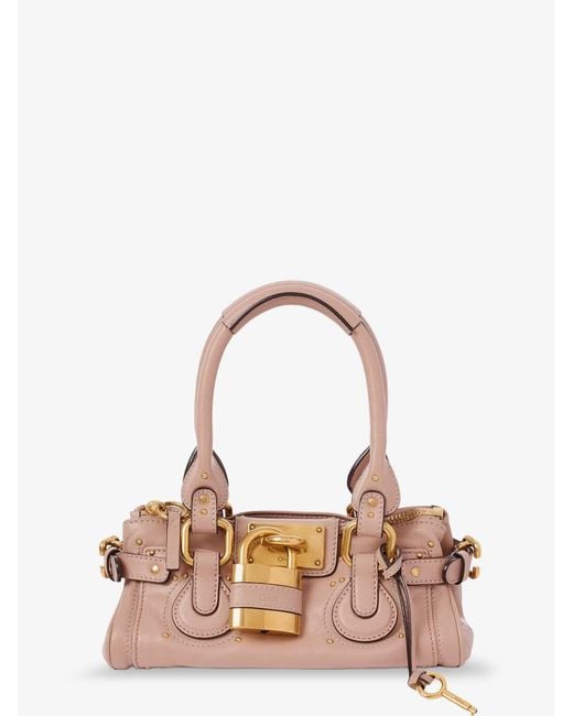 Chloé Natural Paddington Leather Shoulder Bag