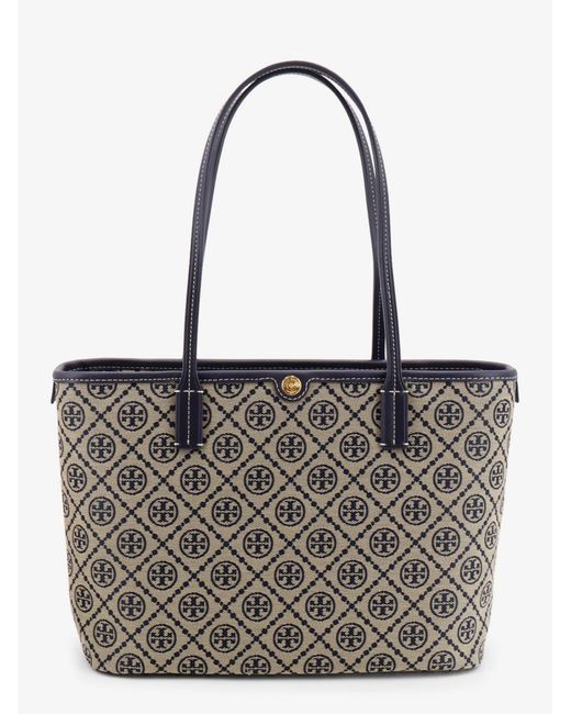 Tory Burch White T Monogram Small Zip Coated Canvas Shoulder Bag