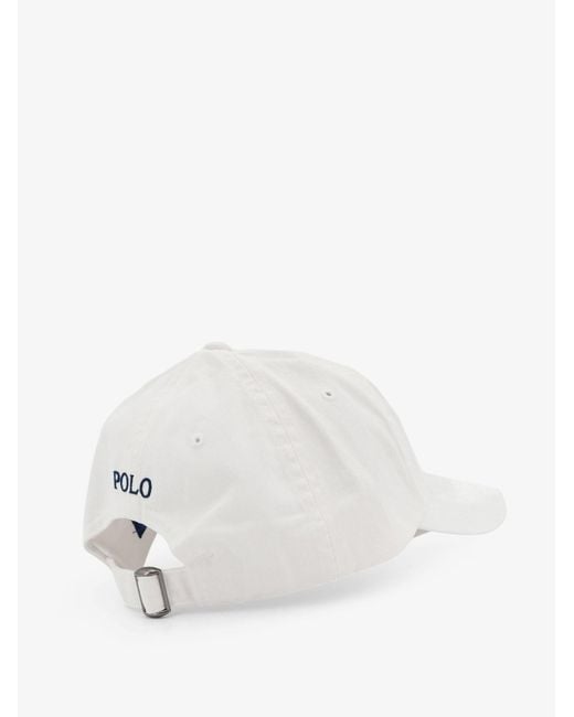 Polo Ralph Lauren White Baseball Cotton Hat