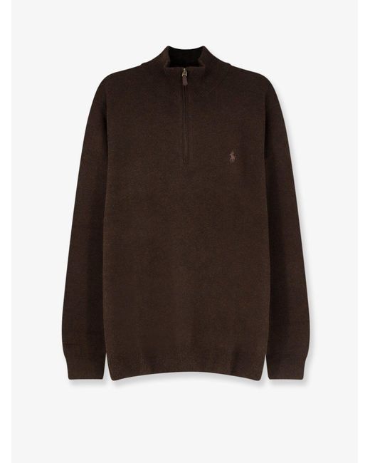 Polo Ralph Lauren Brown Wool Sweater for men