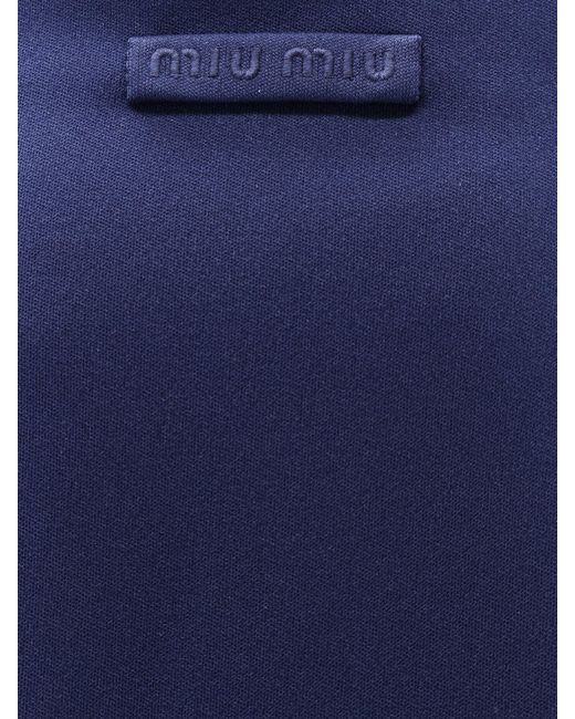 Miu Miu Blue Skirt With Pleats